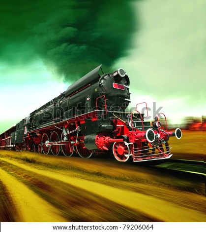 Old steam train engine