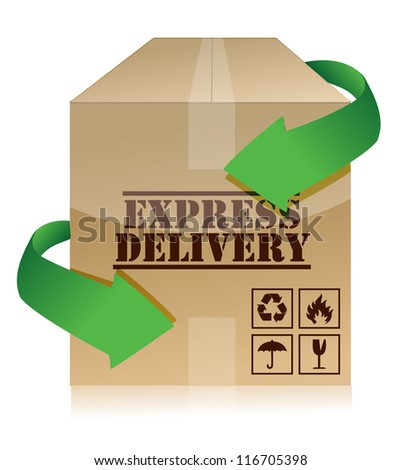 express delivery concept illustration design over white