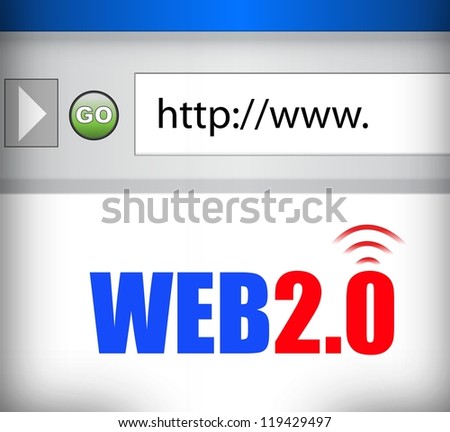 Internet web 2.0 browser illustration design graph