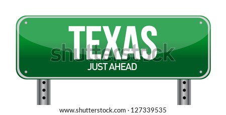 Texas Road Sign illustration design over a white background