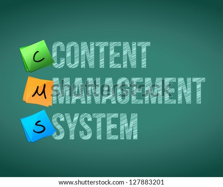 Content Management System illustration design over a white background