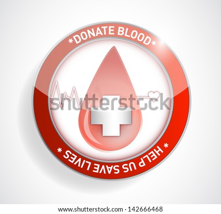 Donate blood. help us save lives illustration design