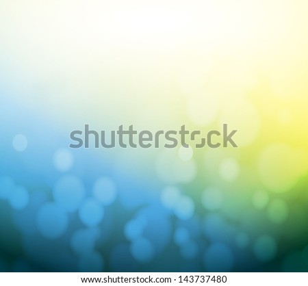 blue and yellow bokeh abstract light background. illustration design