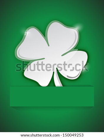 saint Patricks clover illustration design over a green background
