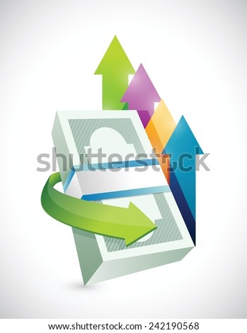 business money. price going up. illustration design over a white background