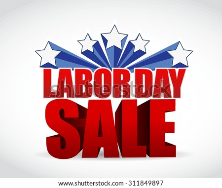 labor day sale sign illustration design graphic
