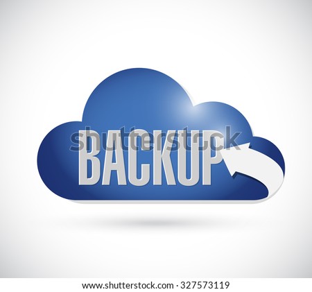 backup cloud sign concept illustration design graphic