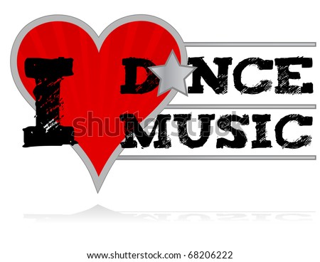 i love music backgrounds. stock photo : I love dance