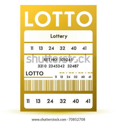 Lottery Lotto Ticket With Barcode And Winning Numbers Stock Photo ...