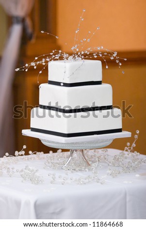 stock photo Square Wedding Cake