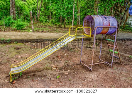Old playground slide