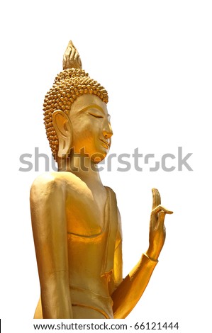 The Buddha status isolated on white background