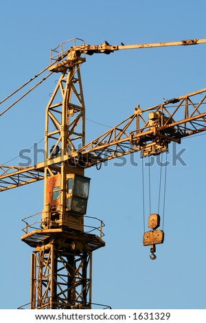 Construction crane/real-estate-construction concept
