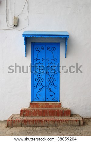 Blue door found in Tunisia - Sidi Bou Said