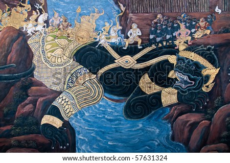 More than 200 years old  Mural of Ramayana