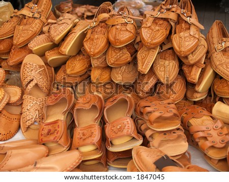 Handmade Leather Shoes And Sandals Stock Photo 1847045 : Shutterstock