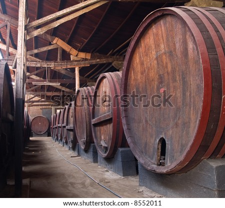 old brewery, wine installations and tubs