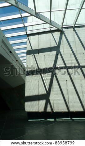 Interior With Skylight And Concrete Walls, Canadian War Museum ...