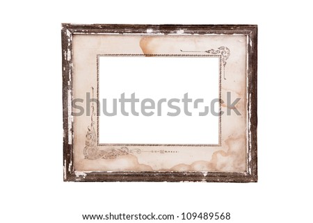 Vintage classical frame isolated on white background