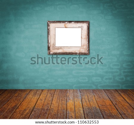 Vintage frame in old room