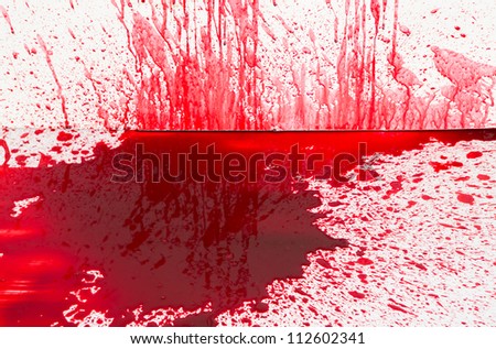 Halloween concept : Blood splatter