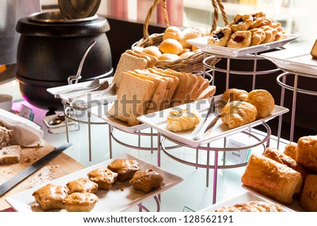 Assortment Of Fresh Pastry On Table In Buffet