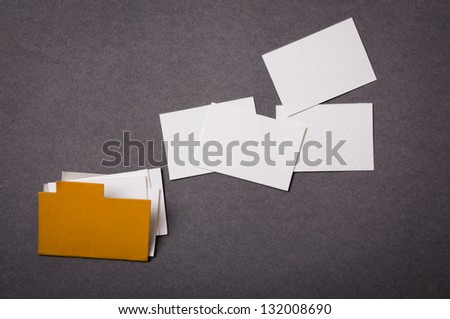 Paper cut of Manila folder with some document