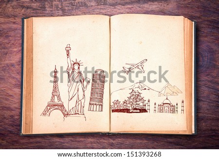 Book of travel (Japan,France,Italy,New York,India,egypt)