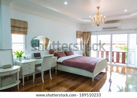 Modern bed room interior