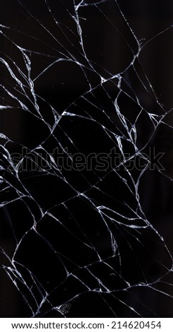 Clous up of Modern mobile smartphone with broken screen