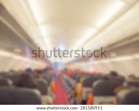 Abstract blur  Plane cabin