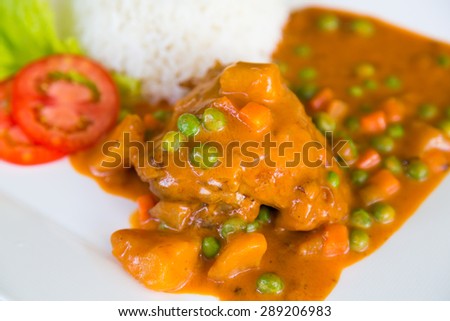 Chicken Curry served with rice