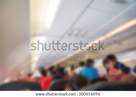 Abstract blur Plane cabin