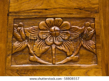 Wood Carving Rose Pattern Pictures