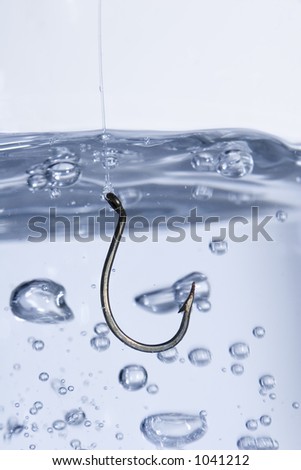 Fishing hook in fresh water