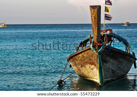 Thai style fishery boat, use by local fisherman for fishing and for not long distance transport