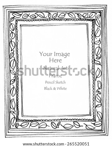 Frame natural art line pencil sketch by hand my idea is no have original reference. Black and white color