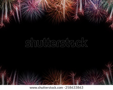Fireworks set. New Year celebration fireworks.