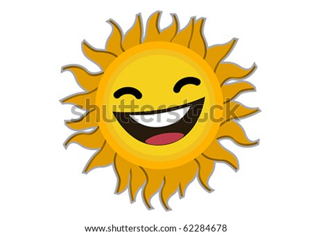 smiley sun cartoon. stock vector : Smiling Sun