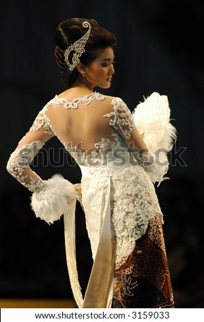 Logo Design Trends 2012 on Modern Batik Kebaya Fashion Show By Anne Avantie Stock Photo 3159033