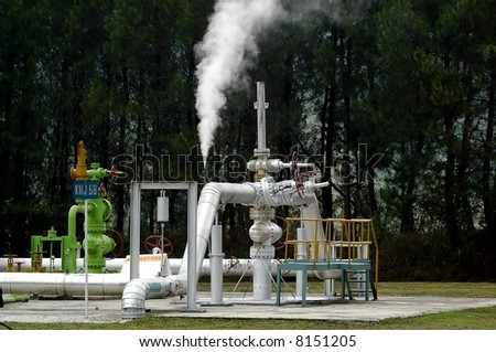 geothermal plant in Kamojang, west java, Indonesia