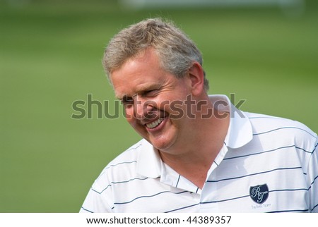 BANGKOK, THAILAND - JANUARY 9: Scottish golf player and team captain Colin Montgomerie at the Royal Trophy tournament, Asia vs Europe at Amata Spring January 9, 2010 in Bangkok, Thailand.