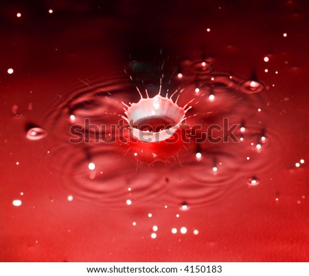 Red splash milk sphere