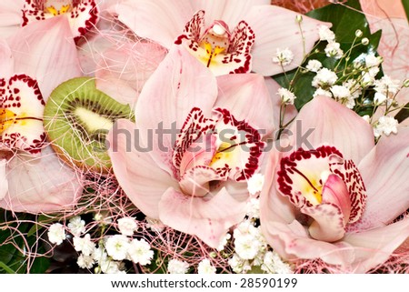 Decorative bouquet of orchids.
