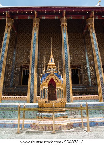 Royal Chapel of the Emerald Buddha in Temple of The Emerald Buddha (Wat Phra Kaew), Bangkok, Thailand