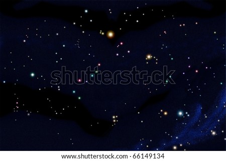 constellations in sky. stock photo : South sky star