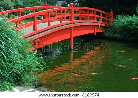 japan zen garden bridge