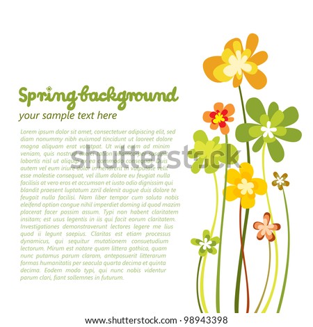 Spring colorful flower background