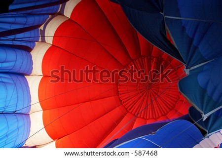 Hot air balloon deflating