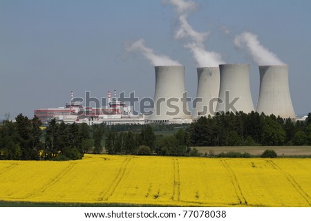 Nuclear electric power station Temelin in the South Bohemian